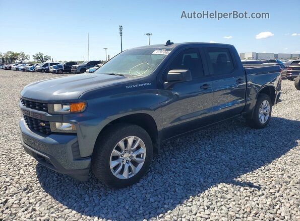 1GCPWBEK3MZ449953 2021 CHEVROLET SILVERADO Gray წინა მარცხენა ხედი სამი მეოთხედიდან