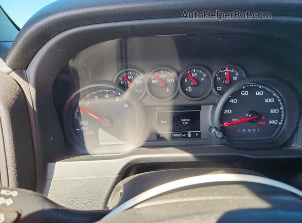 1GCPWBEK3MZ449953 2021 CHEVROLET SILVERADO Gray ხელსაწყოთა პანელის ხედი