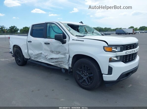 1GCPWBEK9MZ254813 2021 CHEVROLET SILVERADO Белый Передняя правая четверть