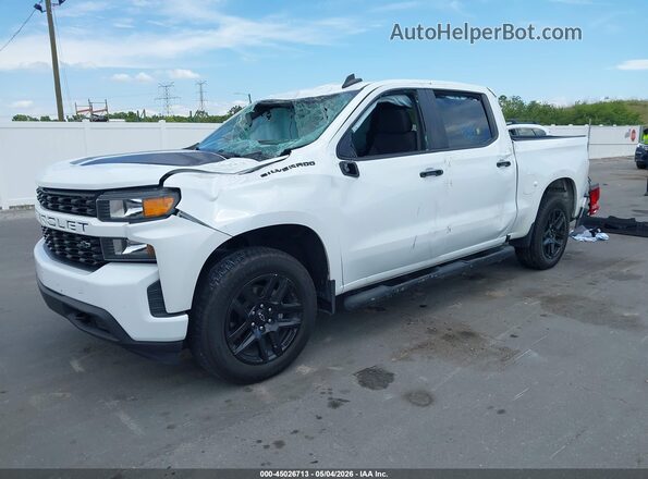 1GCPWBEK9MZ254813 2021 CHEVROLET SILVERADO Белый Передняя левая четверть