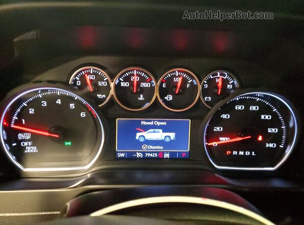 1GCPYFED2MZ201146 2021 CHEVROLET SILVERADO Коричневый Вид щитка приборов