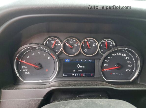 1GCPYFED7MZ347364 2021 CHEVROLET SILVERADO Черный Вид щитка приборов