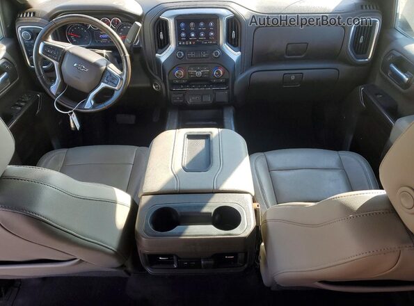 1GCPYFEDXLZ182909 2020 CHEVROLET SILVERADO Серый Вид панели приборов