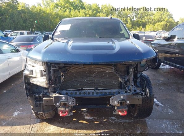 1GCPYFEL6MZ227675 2021 CHEVROLET SILVERADO Blue Вид задньої частини салону