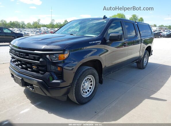 1GCUDAED6PZ232003 2023 CHEVROLET SILVERADO Черный Передняя левая четверть