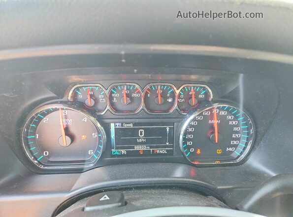 1GCVKREC6JZ205472 2018 CHEVROLET SILVERADO Brown Instrument cluster view