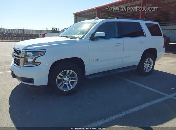 1GNSCAEC2HR310092 2017 CHEVROLET TAHOE Белый Передняя левая четверть