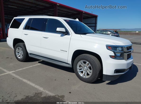 1GNSCAEC2HR310092 2017 CHEVROLET TAHOE Белый Передняя правая четверть