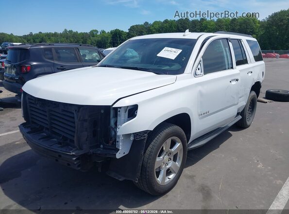 1GNSCBKC8HR371215 2017 CHEVROLET TAHOE Белый Передняя левая четверть