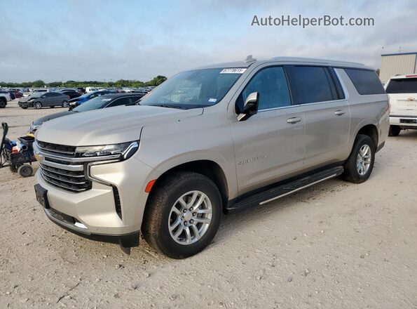 1GNSCCKD6PR327291 2023 CHEVROLET SUBURBAN Бежевый Передняя левая четверть