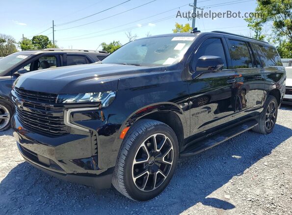 1GNSCEKD2PR446533 2023 CHEVROLET SUBURBAN Черный Передняя левая четверть