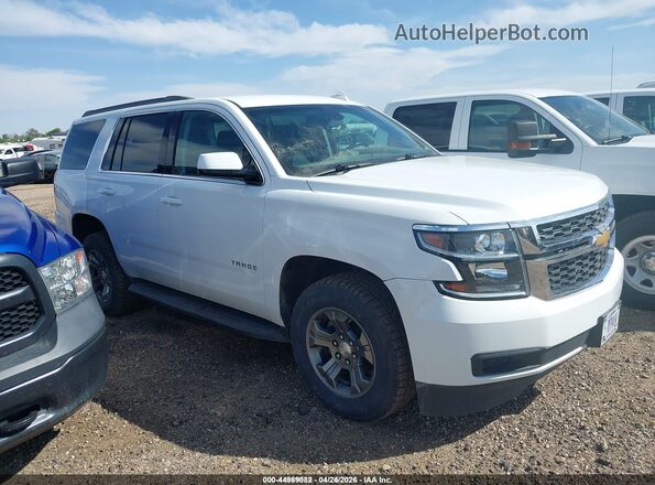 1GNSKAEC1JR314384 2018 CHEVROLET TAHOE Белый Вид задней части салона
