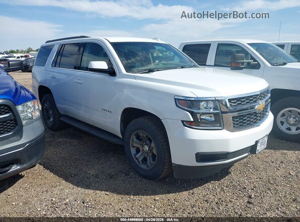 1GNSKAEC1JR314384 2018 CHEVROLET TAHOE Белый Передняя правая четверть