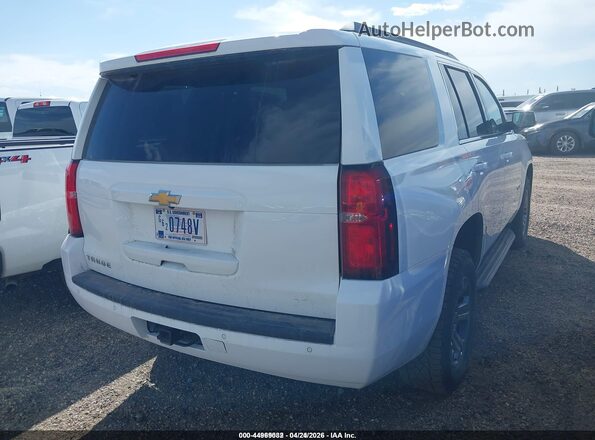 1GNSKAEC1JR314384 2018 CHEVROLET TAHOE Белый Задняя правая четверть
