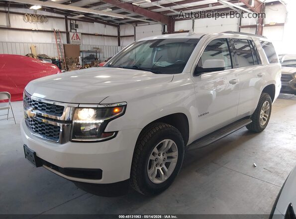 1GNSKAEC3HR304420 2017 CHEVROLET TAHOE Белый Передняя левая четверть