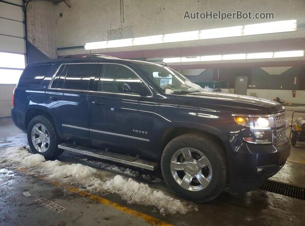 1GNSKBKC4JR317628 2018 CHEVROLET TAHOE Синий Передняя правая четверть