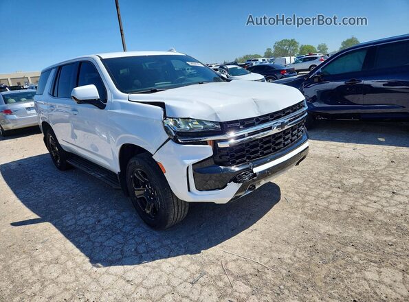 1GNSKLED4MR469083 2021 CHEVROLET TAHOE Белый Передняя правая четверть