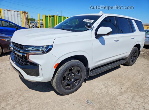 1GNSKLED4MR469083 2021 CHEVROLET TAHOE Белый Передняя левая четверть