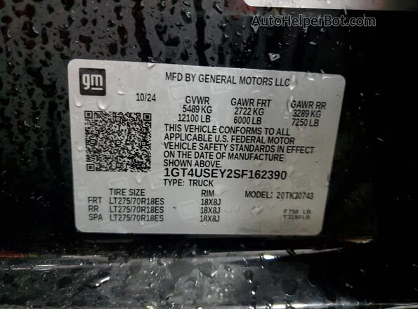 1GT4USEY2SF162390 2025 GMC SIERRA Черный Вид подкапотного пространства