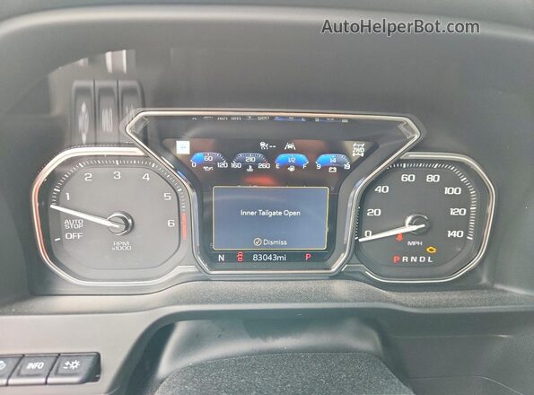 1GTP9EEL2LZ172857 2020 GMC SIERRA White ხელსაწყოთა პანელის ხედი