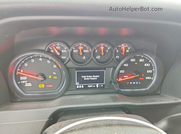 1GTPHAEK3SZ302906 2025 GMC SIERRA White Вид щитка приладів