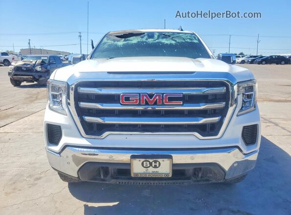1GTV9BETXMZ300219 2021 GMC SIERRA Белый Вид спереди
