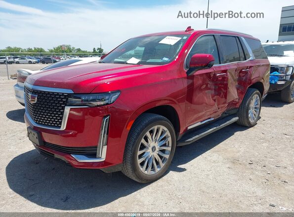 1GYS4BKL9PR480863 2023 CADILLAC ESCALADE Красный Передняя левая четверть