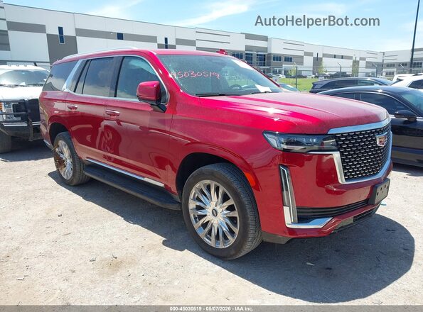 1GYS4BKL9PR480863 2023 CADILLAC ESCALADE Красный Передняя правая четверть