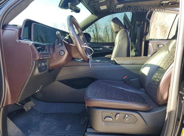 1GYS4GKLXPR296805 2023 CADILLAC ESCALADE Черный Вид салона спереди