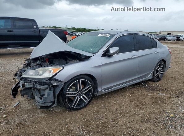 1HGCR2F12HA280641 2017 HONDA ACCORD Silver Przód lewy
