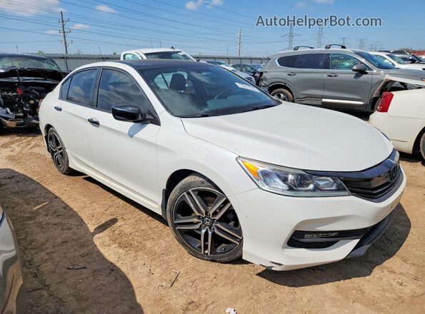 1HGCR2F13HA018983 2017 HONDA ACCORD Белый Передняя правая четверть