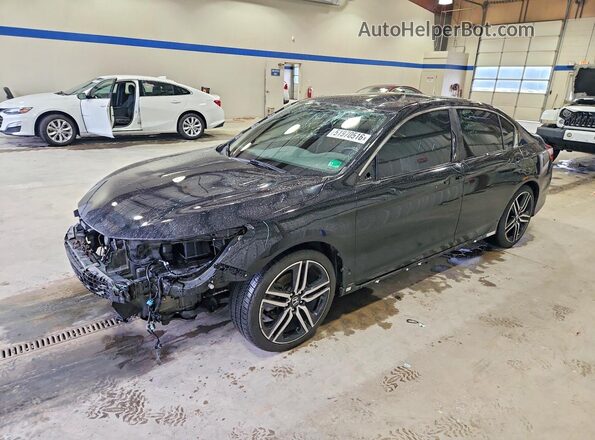 1HGCR2F16HA250641 2017 HONDA ACCORD Black წინა მარცხენა ხედი სამი მეოთხედიდან