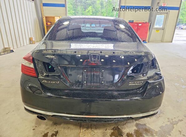1HGCR2F16HA250641 2017 HONDA ACCORD Black უკანა ხედი
