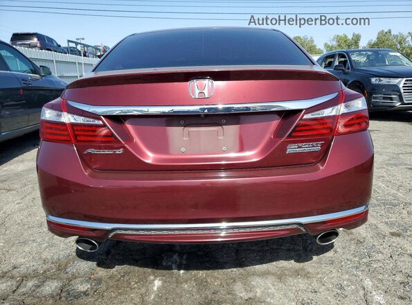 1HGCR2F1XHA087556 2017 HONDA ACCORD Бордовый Вид сзади