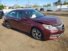 2017 Honda Accord Lx Бордовый vin: 1HGCR2F31HA030759