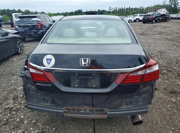 1HGCR2F36GA039617 2016 HONDA ACCORD Black Widok z tyłu