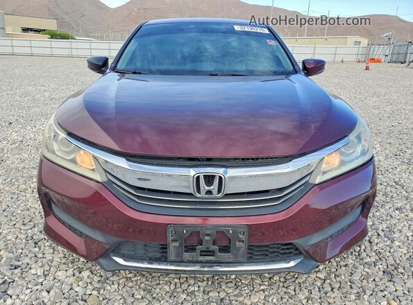 1HGCR2F38HA199953 2017 HONDA ACCORD Burgundy Widok z przodu