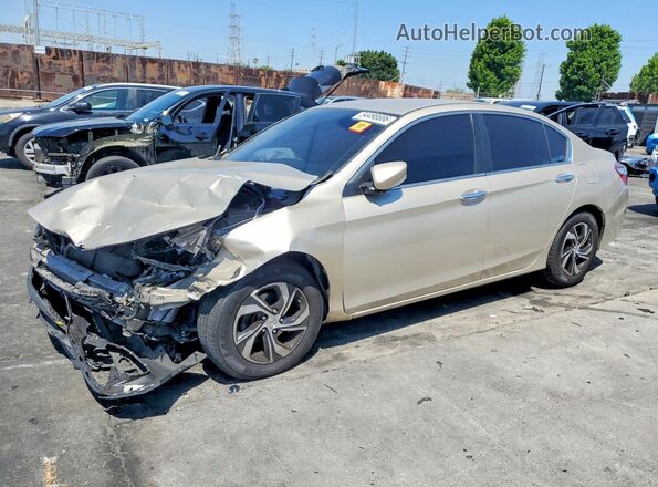 1HGCR2F39GA009978 2016 HONDA ACCORD Beige Передня ліва чверть