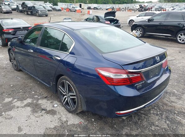 1HGCR2F50GA246960 2016 HONDA ACCORD Синий Задняя левая четверть