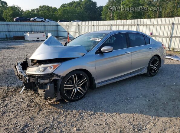 1HGCR2F51HA110175 2017 HONDA ACCORD Серебряный Передняя левая четверть