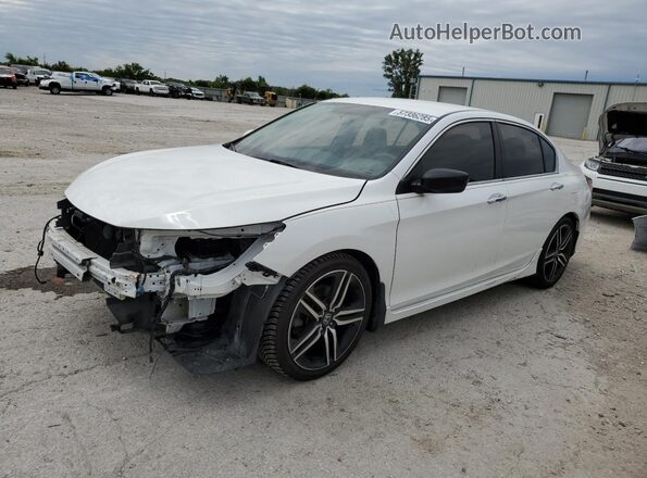 1HGCR2F53HA158700 2017 HONDA ACCORD White Vista tres cuartos delantera izquierda