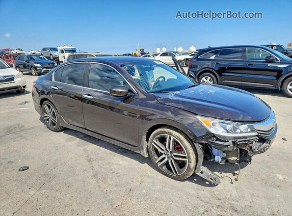 1HGCR2F54HA132011 2017 HONDA ACCORD Черный Передняя правая четверть
