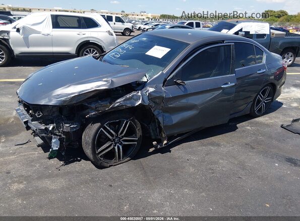 1HGCR2F55HA159413 2017 HONDA ACCORD Серый Передняя левая четверть