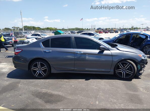 1HGCR2F55HA159413 2017 HONDA ACCORD Серый Вид задней части салона