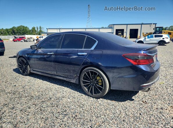 1HGCR2F57HA016690 2017 HONDA ACCORD Синий Задняя левая четверть