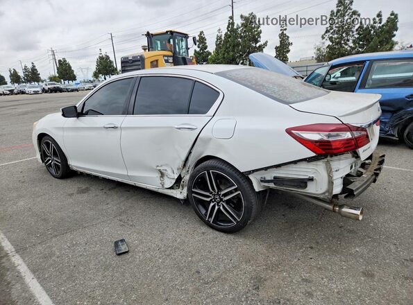 1HGCR2F57HA100573 2017 HONDA ACCORD Белый Задняя левая четверть