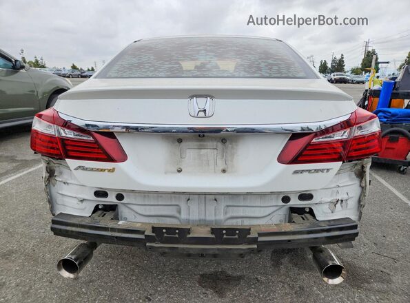 1HGCR2F57HA100573 2017 HONDA ACCORD Белый Вид сзади
