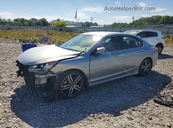 1HGCR2F57HA160675 2017 HONDA ACCORD Silver Przód lewy