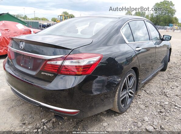 1HGCR2F58GA074418 2016 HONDA ACCORD Черный Задняя правая четверть