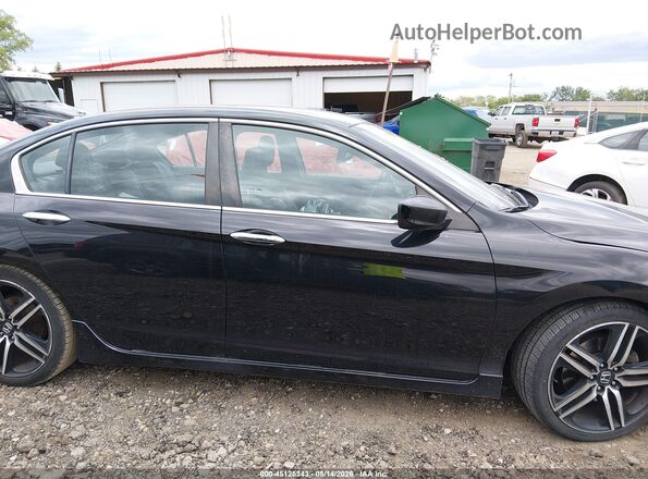 1HGCR2F58GA074418 2016 HONDA ACCORD Черный Вид задней части салона